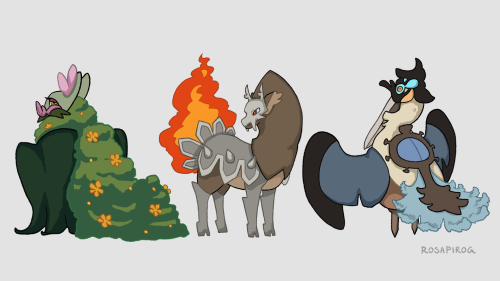 Choose your starter!Grass starter: Frukind - Barriegoth - DramcubatFire starter: Toffdee - Deekin - 