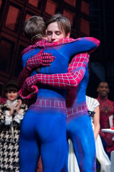 comandanteraven:  The many hot Spidermen of Broadway’s Spiderman Turn Off the Dark. Having them all together dressed like that would be the ultimate dream ;). Starting and finishing with Reeve Carney, in order: Matthew James Thomas, Jason Gotay, Brett