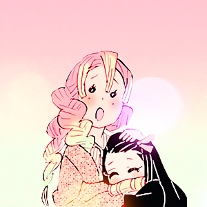tsunayoshis:Big sister Mitsuri and baby Nezuko ♥