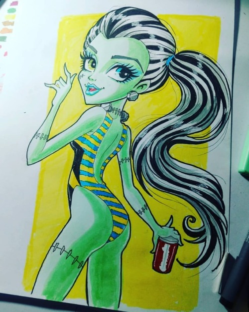 Frankie Stein #monsterhigh #frankiestein #frankie #stein #minisomarkers #drawing #fanart #gloombeach