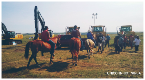 the-movemnt: Hundreds of Native American protesters temporarily stopped construction of the Dakota 