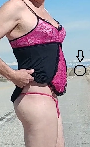 Jennifer Green Hitch hiking!
