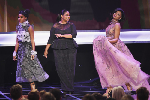 oscarseason: Janelle Monae, Octavia Spencer and Taraji P. Henson speak onstage during The 23rd Annua
