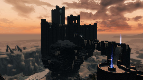 adventuresintamriel:  the college of winterhold at dusk 