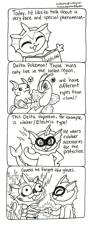 theowlburrow: Delta Pokemon ⚡️ A Vap Comic commission for Vajraporeon!