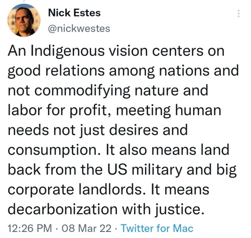 From Author And Revolutionary Nick Estes, Red Nation Movement