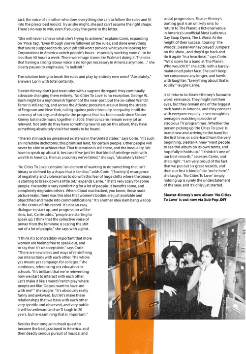 salesonfilm-deactivated20180514:  Sleater-Kinney in DIY Magazine, February 2015 