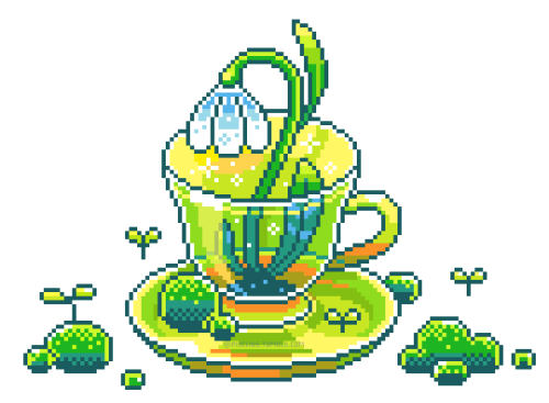 pixelins:a little spring snowdrop 