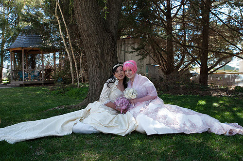 mistress-maya:  raggedyanne:  (Anli &amp; Laura’s Lesbian Gamer Geek Weddingから)