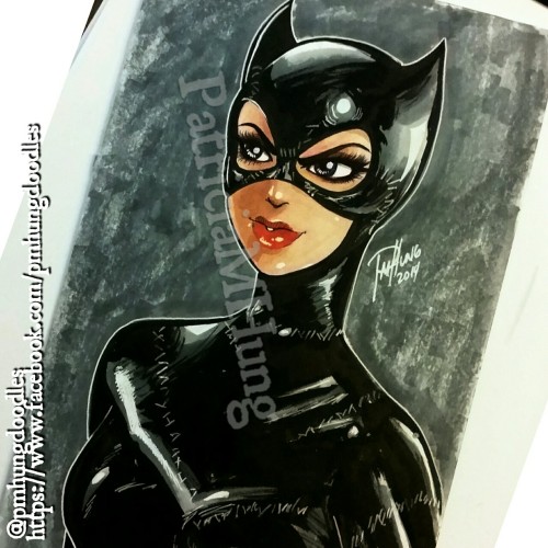 pmhungdoodles: #catwoman  By PatriciaMHungwww.facebook.com/pmhungdoodles @pmhungdoodles