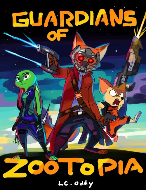 lupinchopang27: Zootopia x GOTG I have no idea who should be groot and drax or maybe i’m too l
