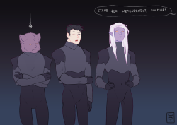 drisrt:Another child au this time featuring Zarkon’s army or as I like to call this piece: The years that got good for Sendak and bad for Shiro