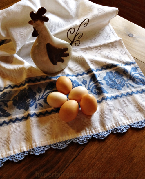 hyperb0rean:Thankful for my hens who are still laying eggs, despite this cold. :(