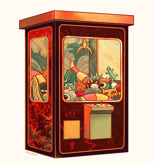 monster claw machine gifhad to separate it into 3 gifs because of the file size limit ;;