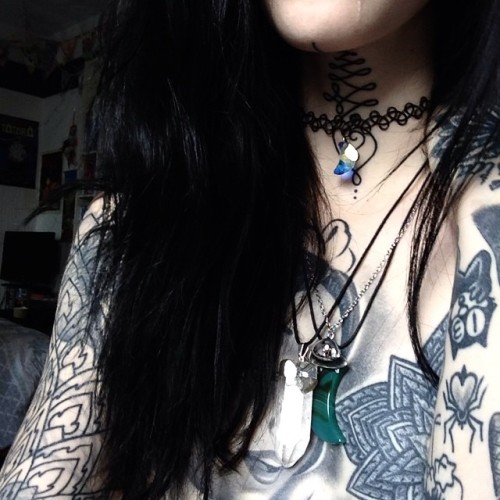 ahistoryofweedcraft:  Feeling extra blessed today! Got the most beautiful package of jewellery today from @fillthe_soul and her shop @shopfillthesoul … So many beautiful necklaces could just a wear 1 so here is 3 of my faves! 90’s moon chocker , Quartz
