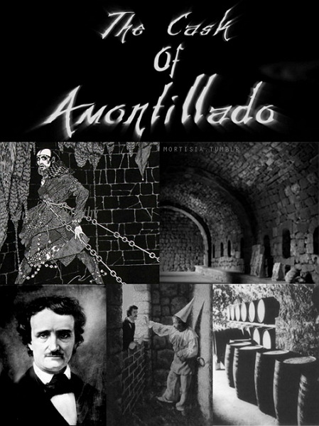 mortisia:  Let’s learn together about Edgar Allan Poe and his work. 12  The Cask of Amontillado ( sometimes spelled “The Casque of Amontillado” ) is a short story by Edgar Allan Poe, first published in the November 1846 issue of Godey’s Lady’s