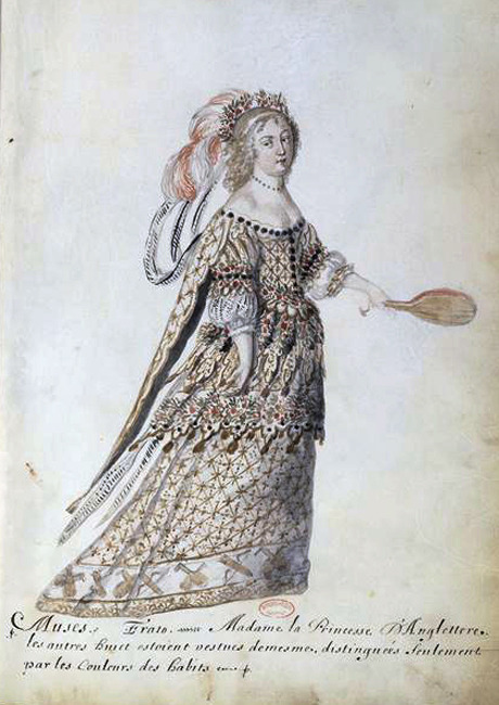 Costume designs for the court ladies in the “Ballet des noces de Pelée et Thétis”, 1654