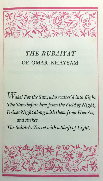 The Rubaiyat of Omar Khayyam is one of the most famous works of Persian literature. These two editio
