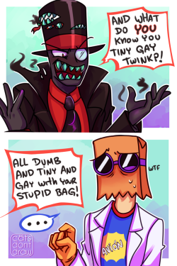 cats-dont-draw:  UPLOADING AGAIN IN BOTH SPANISH AND ENGLISH!It is based (yet again) on a spanish meme / joke, specifically one from Venezuela (the show is Mexican I know) but I seriously thought the dialog fit Black Hat perfectly, I translated the joke