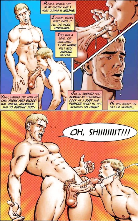 daddyzboy-blog:  myrkogaytoons:  My wild & raunchy son - 1 part 2 Always a favorite