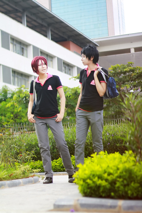 FREE! ETERNAL SUMMER cosplay Rin Matsuoka by Hara Natsuga  Sousuke Yamazaki by M