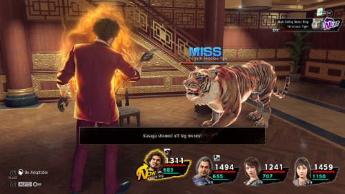 legiocaesaris:Only in Yakuza can you attempt to bribe a tiger with money…