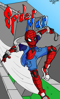 I drew my own Spiderman costume, and ended