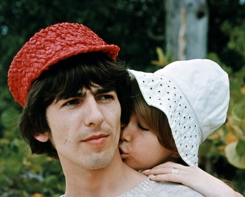 George and Pattie at the beach, February 1966