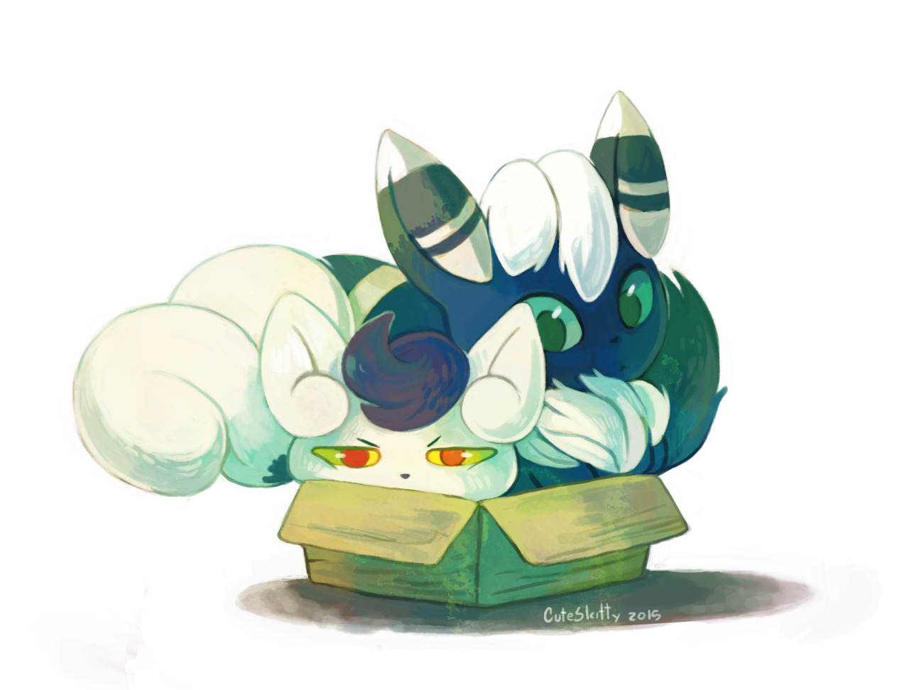 datcatwhatcameback:benaspace:(x) My “If it fit I sit” cat pokemon series.  