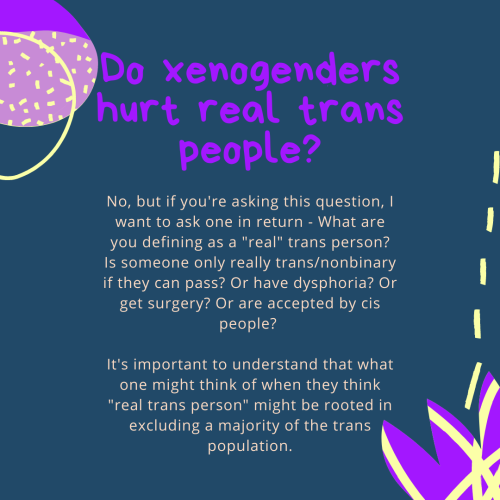 ezgender: Let’s talk about xenogendersDefinition: A nonbinary gender identity that cannot be contain