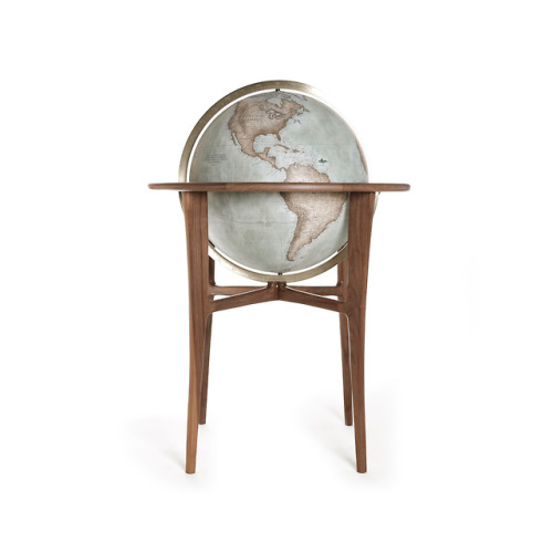 Our 50cm (19.6 inch) Floor Standing Globe - a popular combination this is a handcrafted Walnut base 