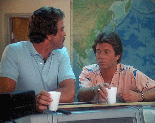 bisexualmagnum:  Magnum and Rick + in sync