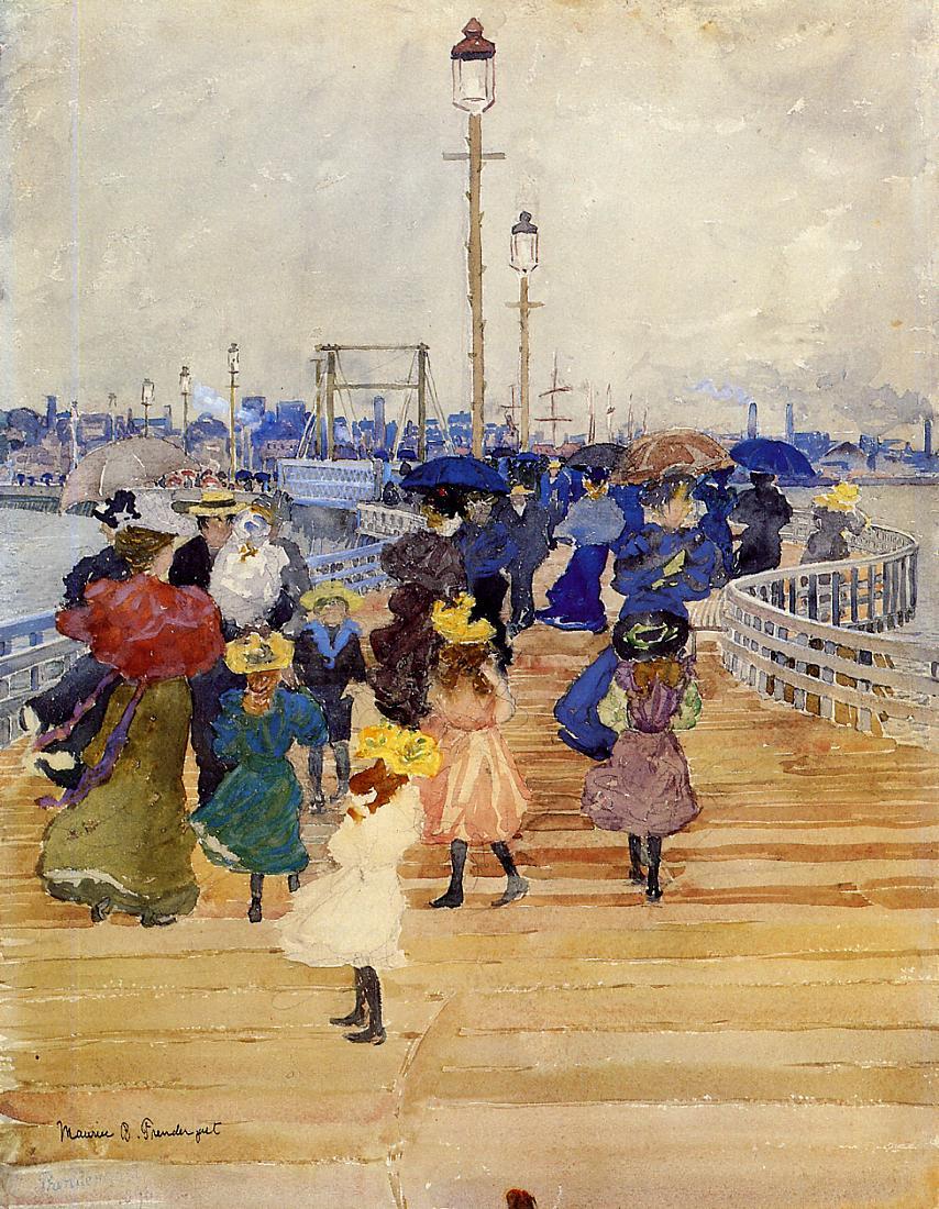 huariqueje:  South Boston Pier (also known as Atlantic City Pier) -  Maurice Prendergast