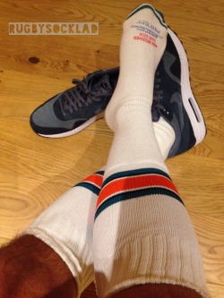 rugbysocklad:  NFL wide receiver game socks and AirMax make a nice combo!! :-)  Awesome sexy combo !!!!
