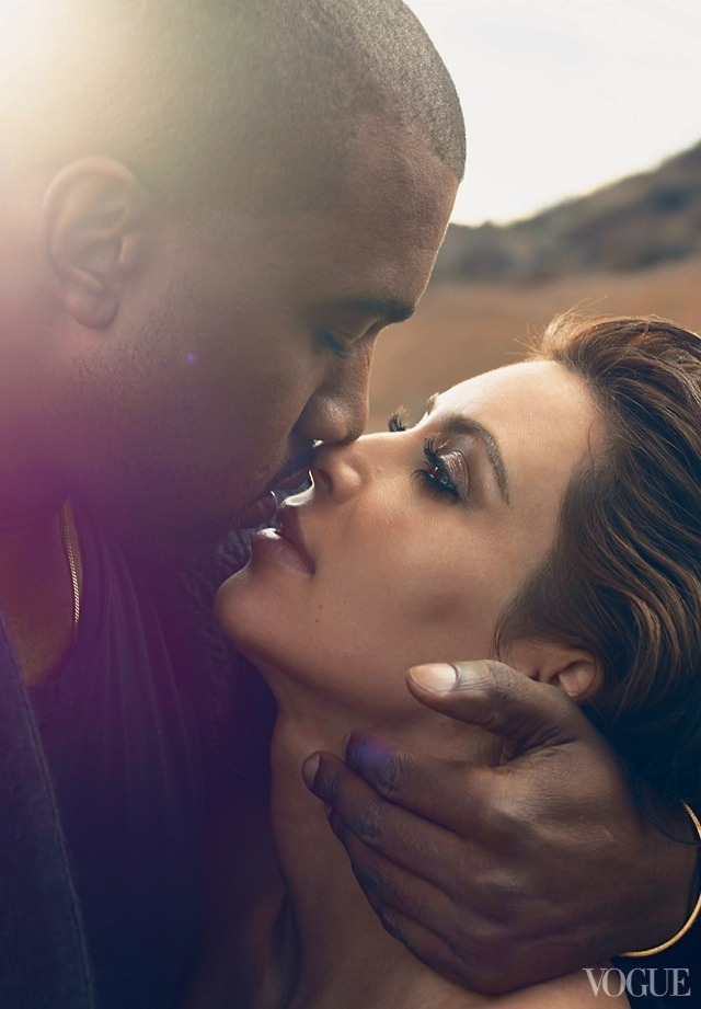 xpyrex:  Kim Kardashian &amp; Kanye West for Vogue Magazine April 2014