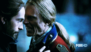 black-nata:  i can’t  csotp laughing  oh my god i had to pause the episode because all i could think about was how much abraham and ichabod reminded me of this stupid gif:        