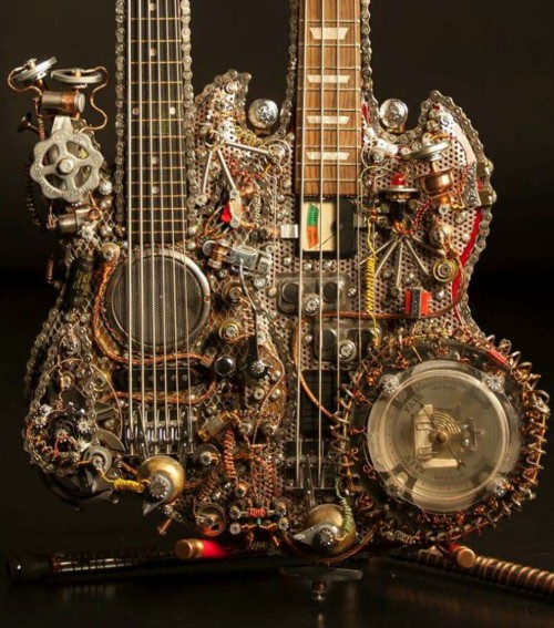 steampunktendencies:  Steampunk Guitars by Andy Corporon    Check out our [ Twitter | Instagram | Facebook | Google+ | Pinterest ]  