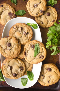 verticalfood:Mint Chocolate Chip Cookies