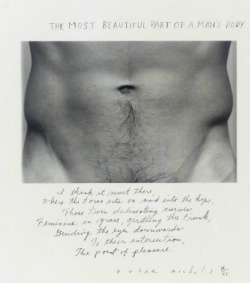 heterogeneoushomosexual:  Duane MichalsThe Most Beautiful Part of a Man’s Body, 1986______________________________________________. 