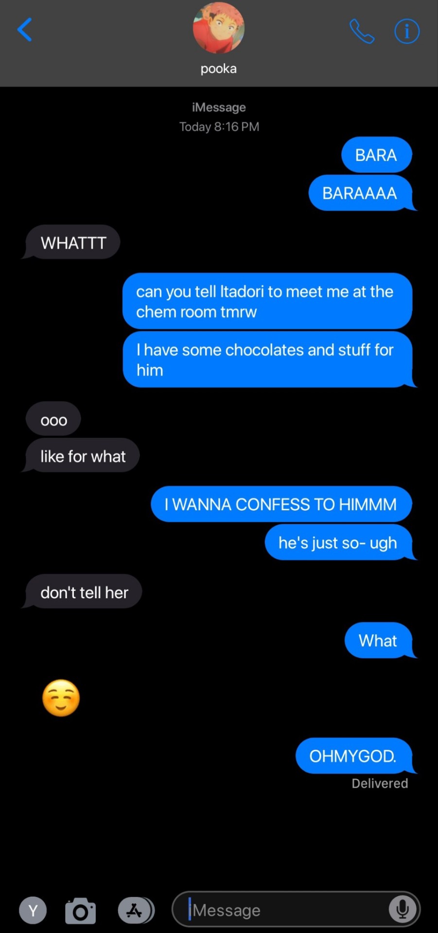 Random Texts With Yuji Itadori!