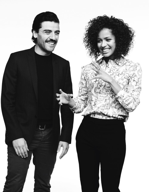 edenliaothewomb:Oscar Isaac and Gugu Mbatha-Raw, photographed by Ben Hassett for Variety, Dec 2, 201