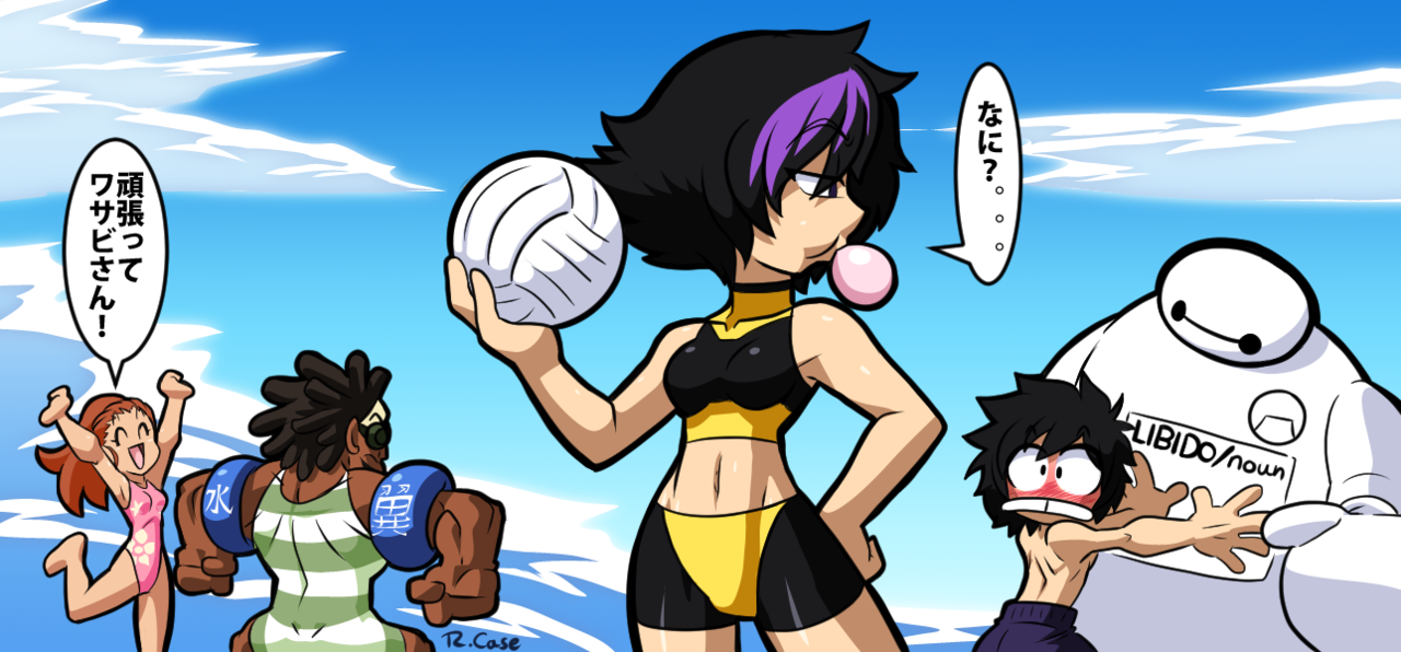 rcasedrawstuffs: Big Hero Beach   This was only suppose to be a quick silly doodle,