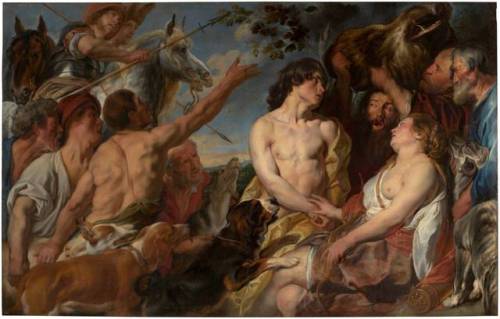 Meleagro y Atalanta por Jordaens, 1640-50