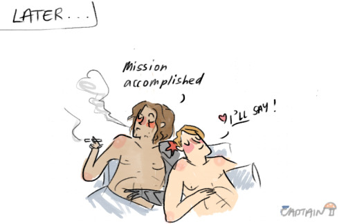 captainshroom:alternate storyline where the winter soldier’s mission is to get into steve’s pants