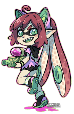 cookiehanasjunk:  Inkling!HanaI can’t play Splatoon since I dont have the platform for it, so I’ve been watching streams and lets plays instead 8′) //TEAR  seriously need to make my ikling sona &lt;3