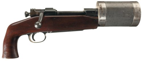 Rare Springfield Model 1903 bolt action rifle specially modified in 1918 to pressure test .45 ACP pi