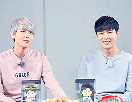 baehkkyun:    “How close are the both of you usually?”   