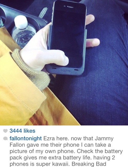 whatismgmt:Ezra taking over the fallon tonight instagram so far