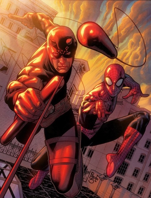 comicbookartwork:DAREDEVIL AND SPIDER-MAN