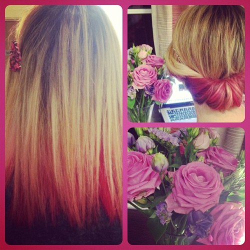 pinkified #pink #hair #flower #nature #blonde #ombre (at Unite Students Accomodation)